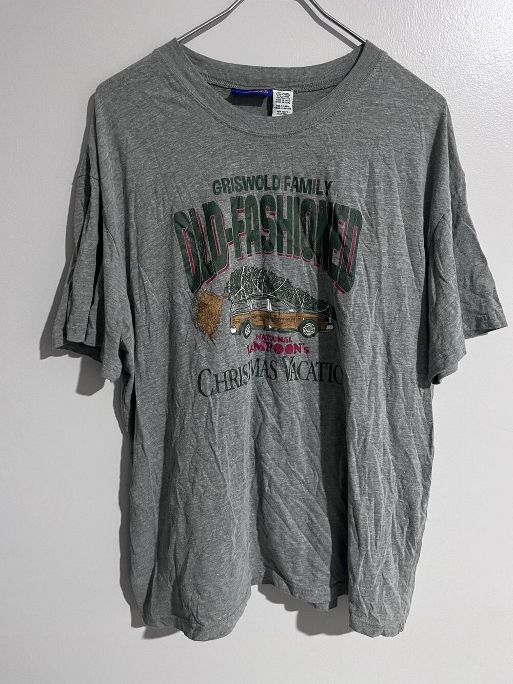 National Lampoon's Christmas Vacation Shirt Mens XL Gray Short Sleeve Graphic